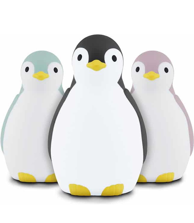 Slaaptrainer pinguïn Pam in blauw – helpt kinderen rustiger slapen