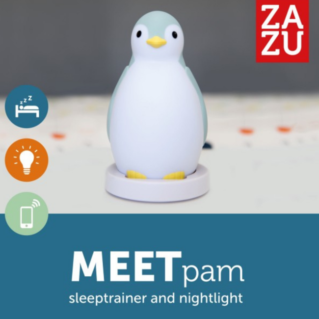 Schlaftrainer Pinguin Pam in Blau – sanfte Hilfe beim Einschlafen