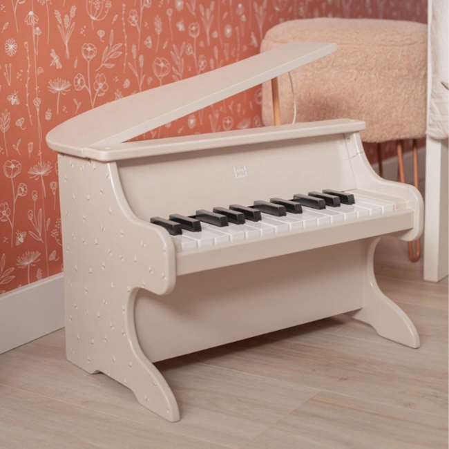 Piano pour enfants en bois couleur nougat – jouet musical élégant pour les tout-petits