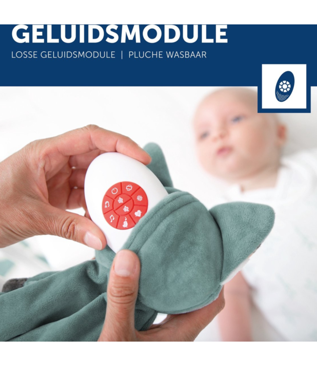 Hartslag knuffeldoekje Becky het konijn geeft baby’s geborgenheid met realistische hartslagfunctie