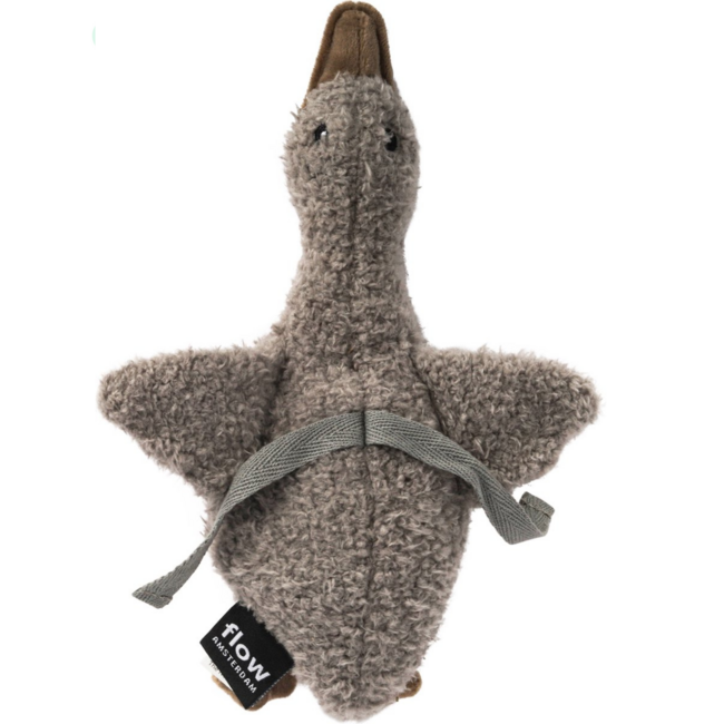 Grey cuddle toy Liva on the go with heartbeat function for on the go
