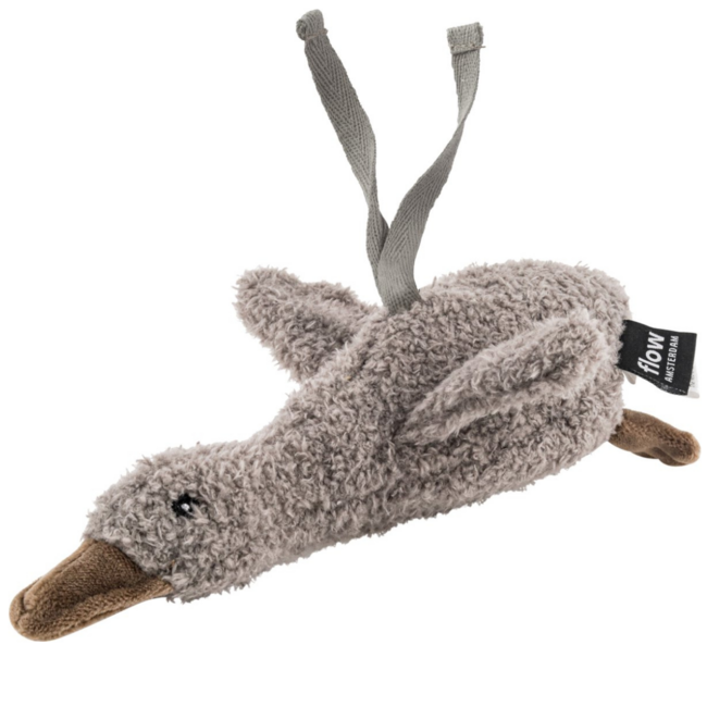 Grijze knuffel Liva on the go met hartslagfunctie voor onderweg