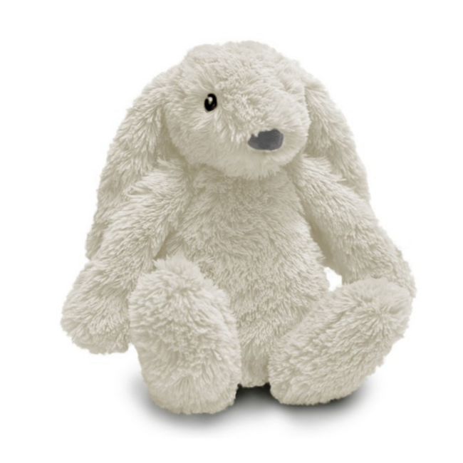 Ro het witte knuffelkonijn met hartslag en licht