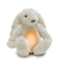 Ro het witte knuffelkonijn met hartslag en licht