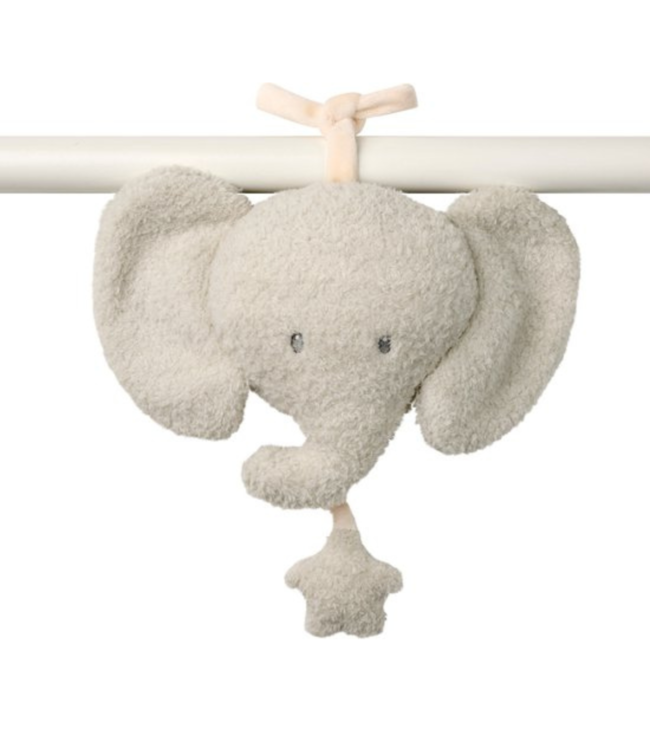 Zachte muziekknuffel olifant – met rustgevende melodieën en aaibare stof