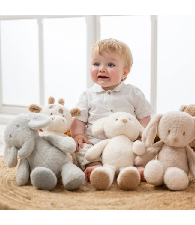 Zachte knuffelolifant van teddystof voor kleintjes