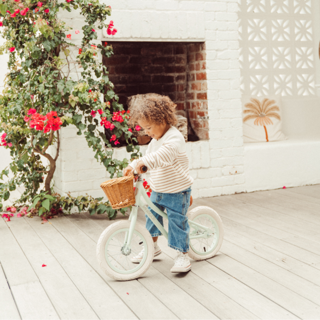 Vélo d’équilibre 12 pouces en menthe – vélo robuste pour tout-petits