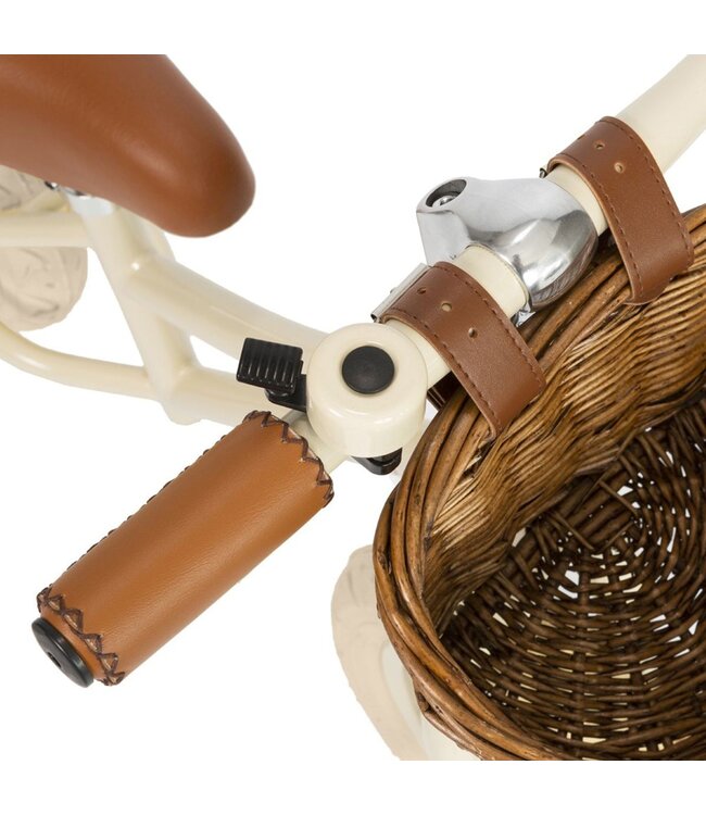 Vintage loopfiets 12 inch in crème – stijlvolle fiets om evenwicht te leren