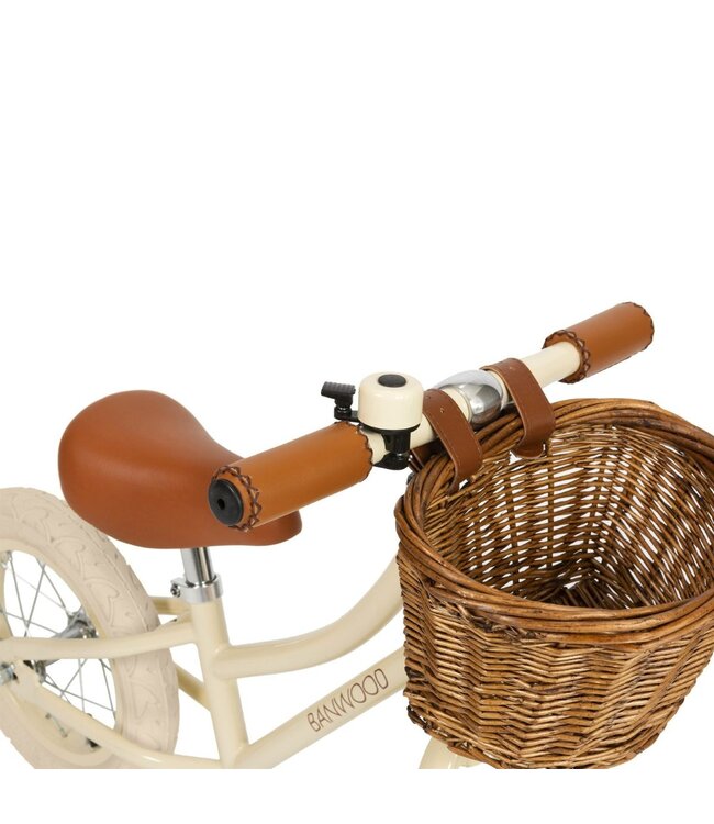 Vintage loopfiets 12 inch in crème – stijlvolle fiets om evenwicht te leren