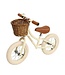 Vintage loopfiets 12 inch in crème – stijlvolle fiets om evenwicht te leren
