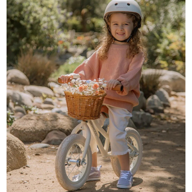 Vintage balance bike 12 inch in cream – stylish bike to learn balance