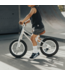 Chroomkleurige 12 inch loopfiets met mandje en verstelbaar stuur