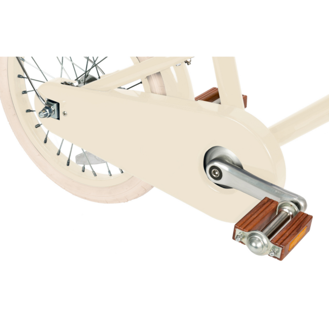 Kids’ bike 16 inch cream – Vintage style with basket and training wheels