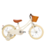 Kinderfiets 16 inch crème – Vintage fiets met mandje en zijwielen