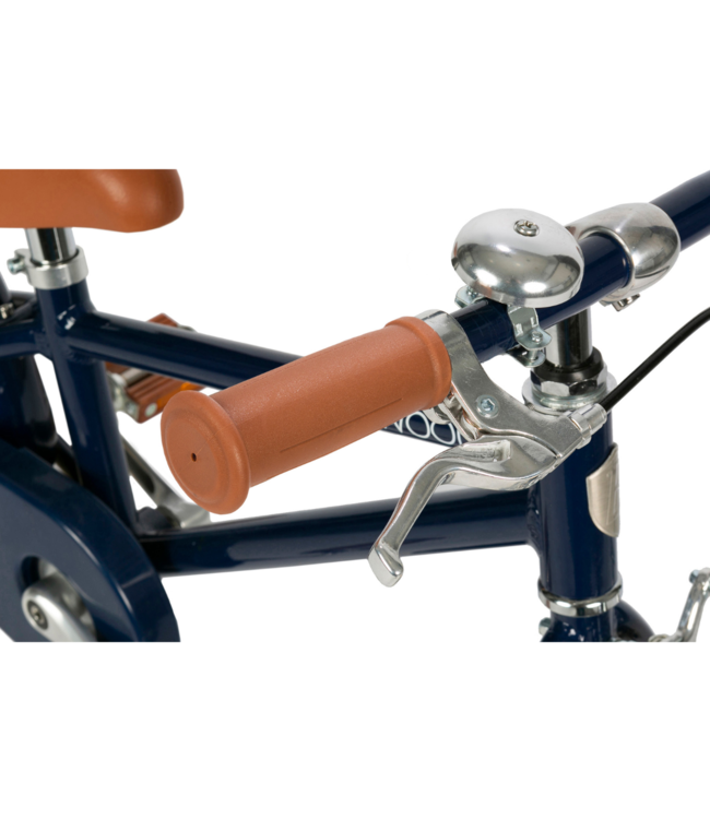 Kinderfiets 16 inch blauw met mand, zijwieltjes en verstelbaar stuur