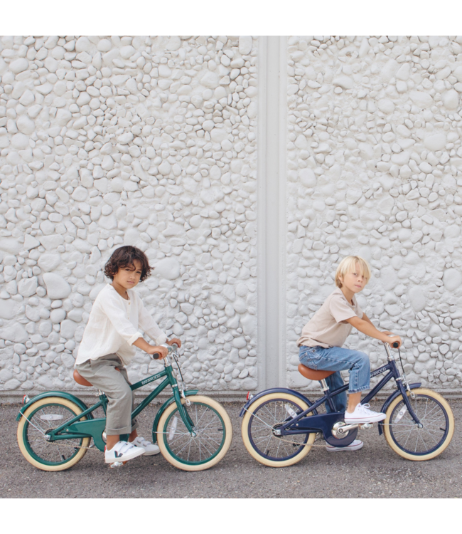 Kinderfiets 16 inch groen met mand, zijwieltjes en verstelbaar stuur