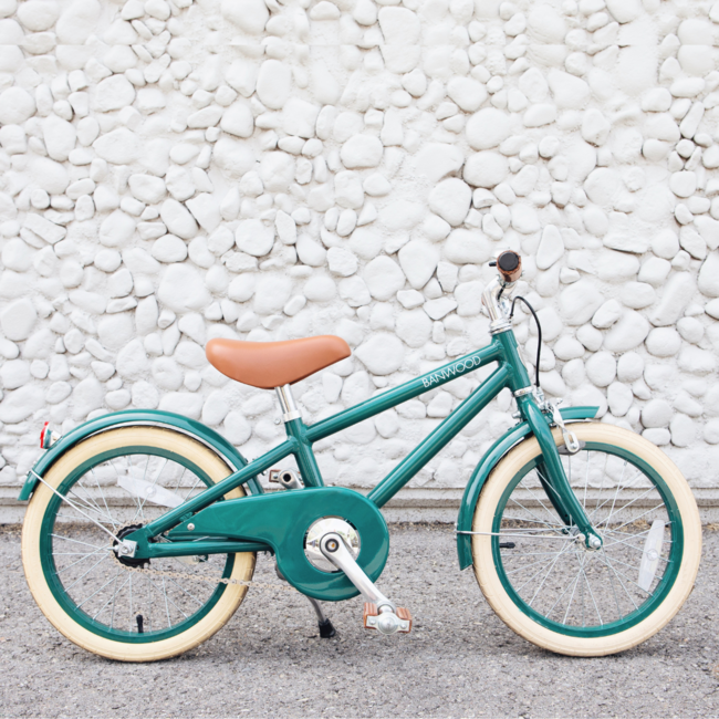 Kinderfiets 16 inch met veiligheidsvoorzieningen | Groen, duurzaam en leuk om op te rijden