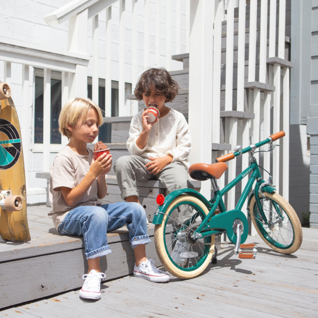 Kinderfahrrad 16 Zoll mit Sicherheitsfunktionen | Grün, langlebig und spaßig