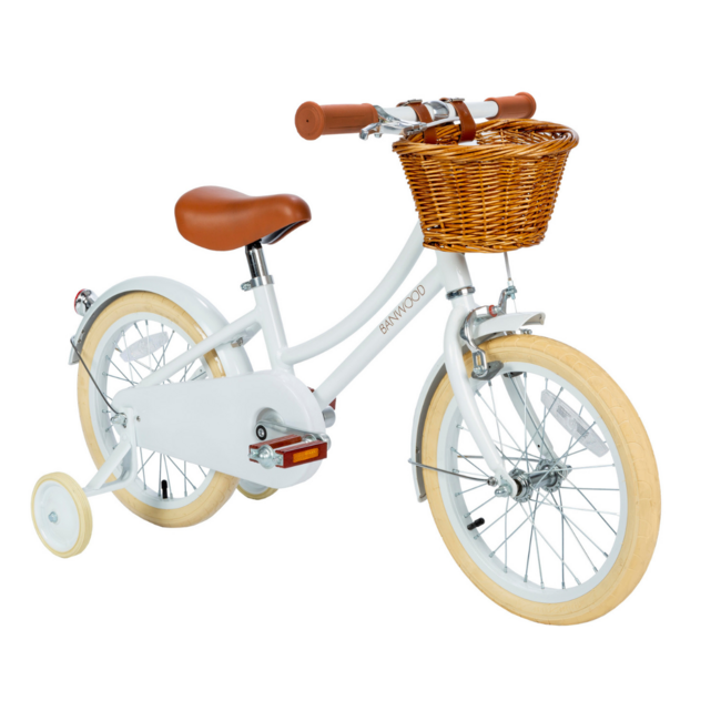 Vélo enfant 16 pouces avec dispositifs de sécurité | Blanc, durable et amusant