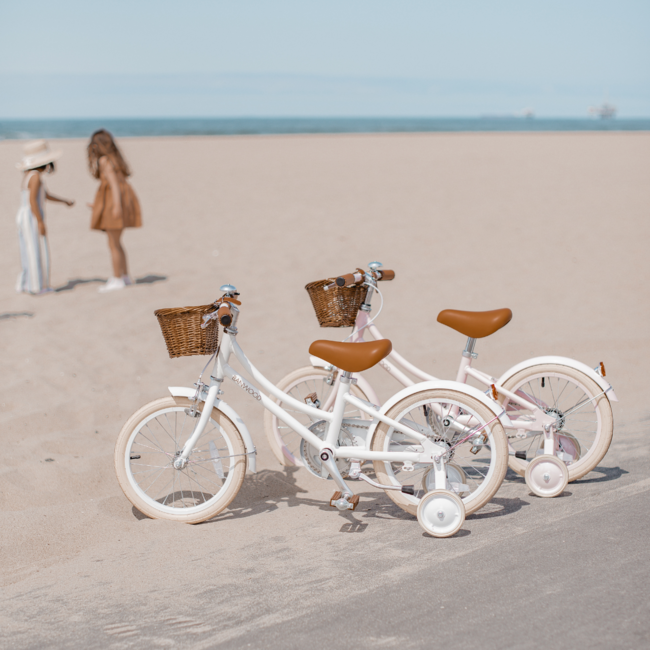 Vélo enfant 16 pouces avec dispositifs de sécurité | Blanc, durable et amusant