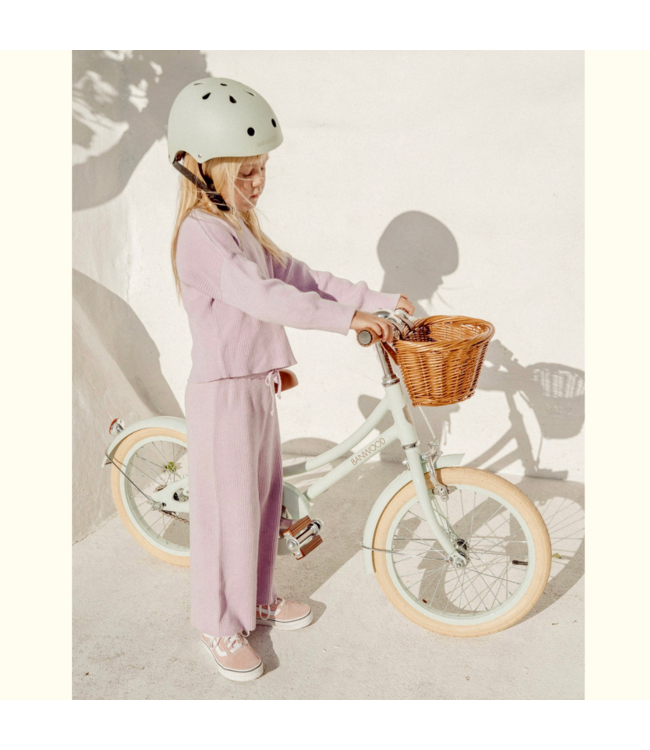 Kinderfiets 16 inch mint – stijlvolle retro meisjesfiets met mand en zijwieltjes