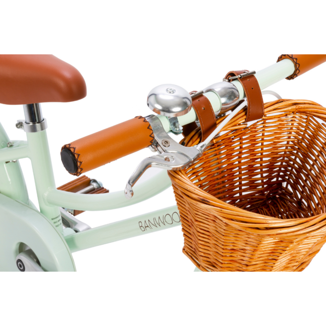 Kinderfiets 16 inch mint – stijlvolle retro meisjesfiets met mand en zijwieltjes