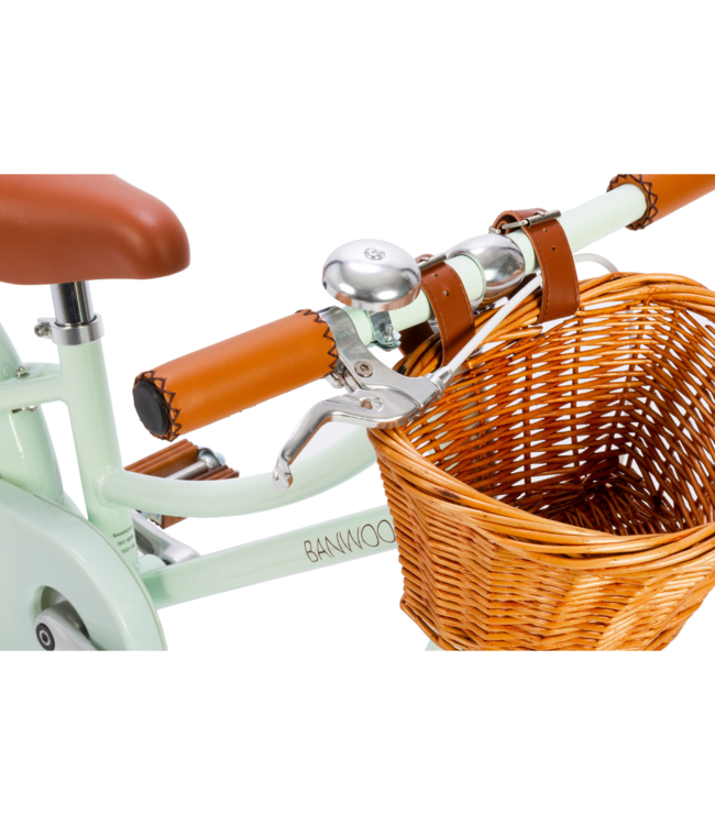 Kinderfiets 16 inch mint – stijlvolle retro meisjesfiets met mand en zijwieltjes