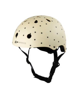 Banwood Kinderhelm crème met sterretjes