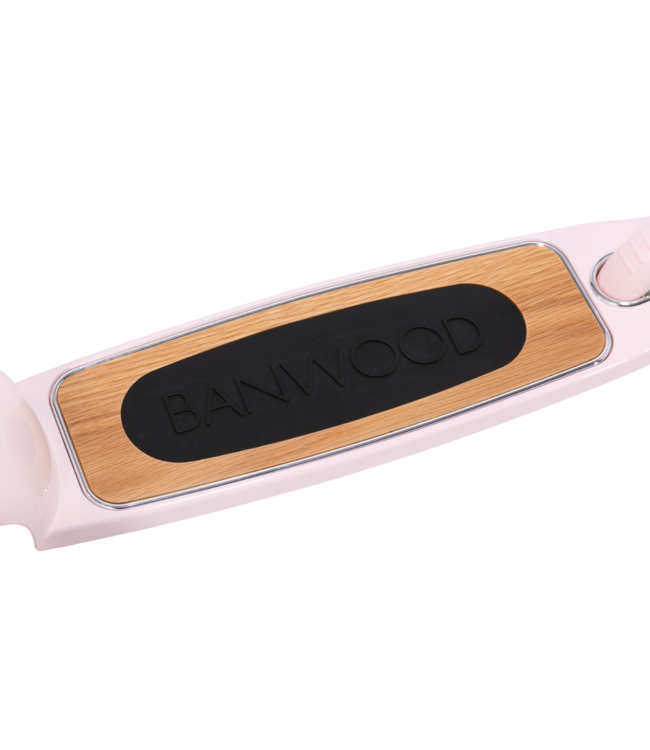 Roze microstep met mandje en 3 wielen voor kinderen