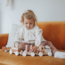Houten stapeltrein | Duurzaam speelplezier voor peuters| Beige