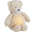 Nattou Knuffelbeer met hartslag en nachtlampje | Ecru