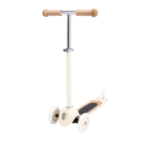 Kinderroller mit 3 Rädern in Creme – sicherer Fahrspaß mit Stil