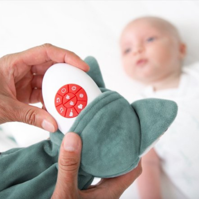 Felix de Vos knuffeldoekje met hartslaggeluid en huilsensor