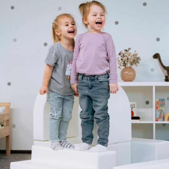 Foam blokken party set XXL in zachte pastelkleuren – speelplezier en rust in één