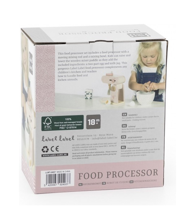 Roze houten espressomachine voor kinderen – inclusief accessoires