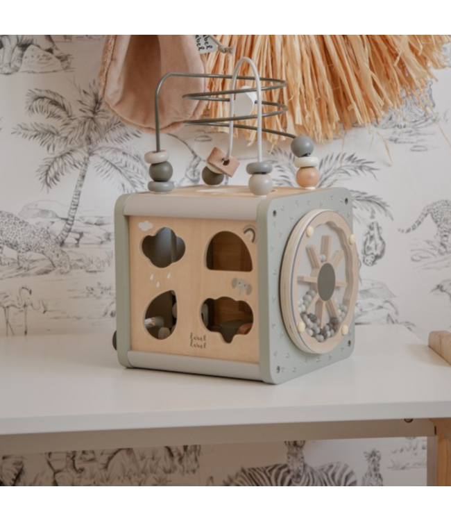 Houten activiteitencubus | Duurzaam speelplezier voor peuters| Olive
