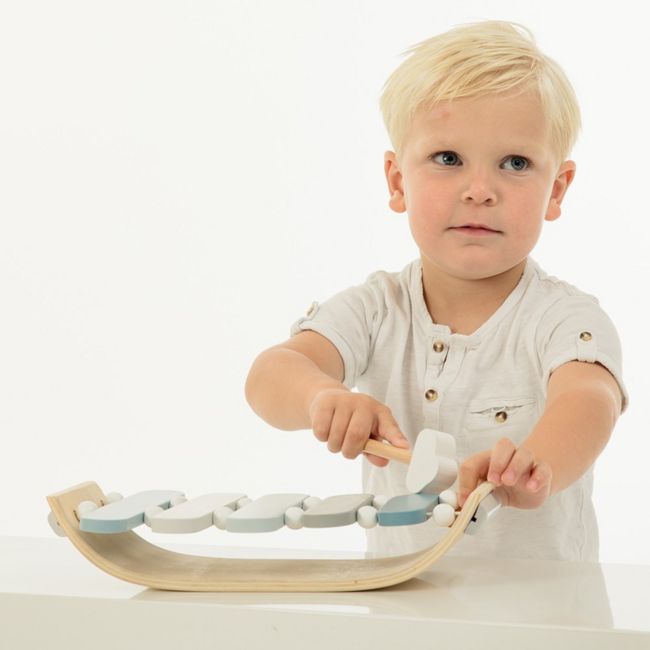 Houten xylofoon | Duurzaam speelplezier voor peuters| Beige