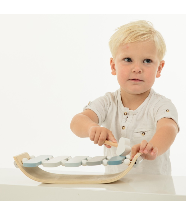 Houten xylofoon | Duurzaam speelplezier voor peuters| Beige