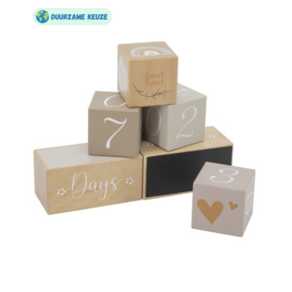 Label Label Houten mijlpaal blokken | Nougat