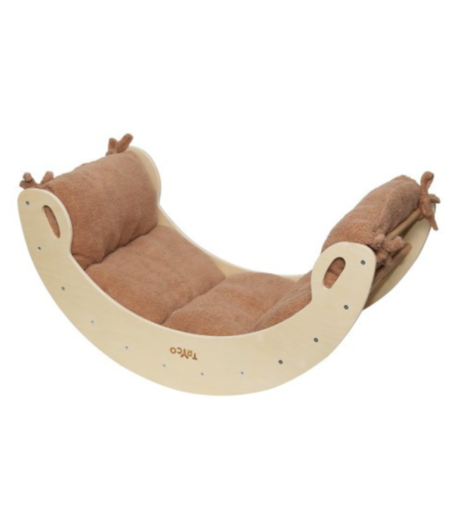 Nougat teddykussen voor klimboog – Zacht & veilig speelcomfort