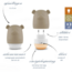 Nightlight Benny the Bear – Soothing Sleep Light in Taupe for Babies and Kids