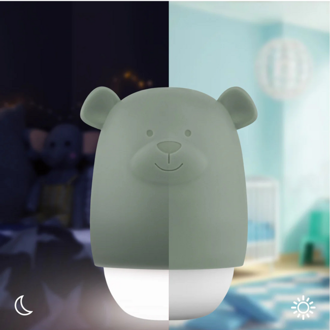 Veilleuse Benny l’Ours – Lumière apaisante verte pour bébés et enfants