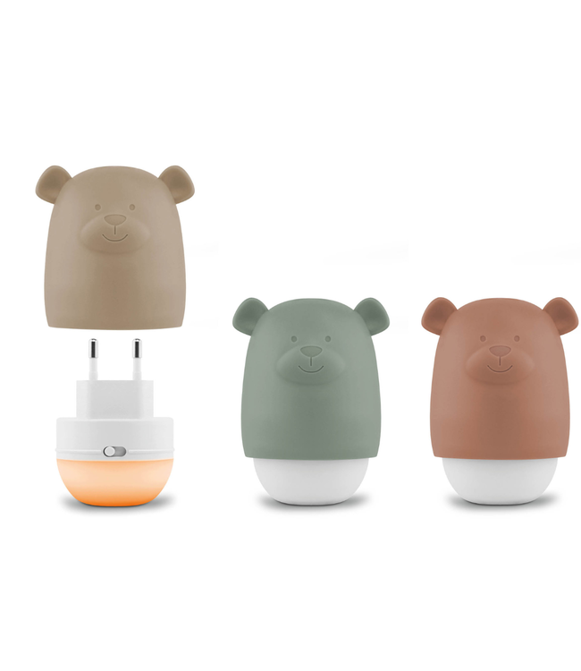 Nachtlampje Benny de Beer – Rustgevend Slaaplicht in Bruin voor Kinderen en Baby’s