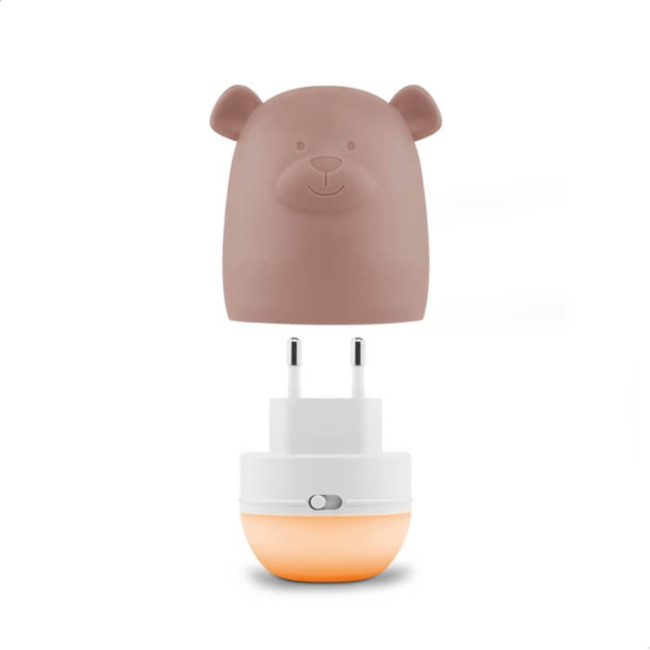 Veilleuse Benny l’Ours – Lumière Apaisante Marron pour Bébés et Enfants