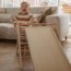 2-in-1 houten klimrek met glijbaan & klimmuur – Montessori speelplezier