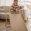 2-in-1 houten klimrek met glijbaan & klimmuur – Montessori speelplezier