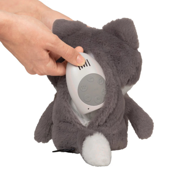 Peluche battement de cœur Robin le Renard – Compagnon de sommeil avec bruits blancs et capteur de pleurs
