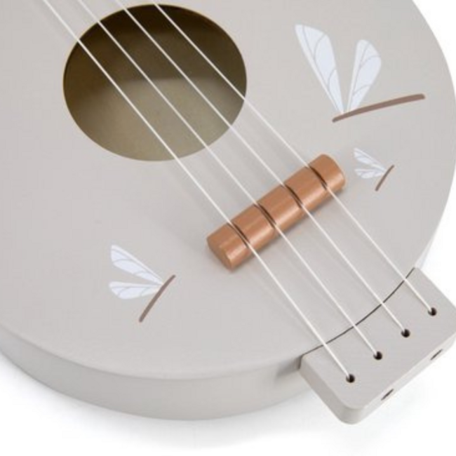 Wooden banjo in nougat color for children, perfect for musical play and imagination