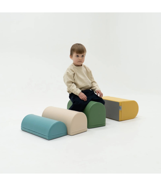 Pastel turquoise foam stapstenen – 4, 7 of 14-delige set voor actief spel