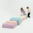 Foam blocks obstacle course in soft pastel colors – safe and motor skills boosting